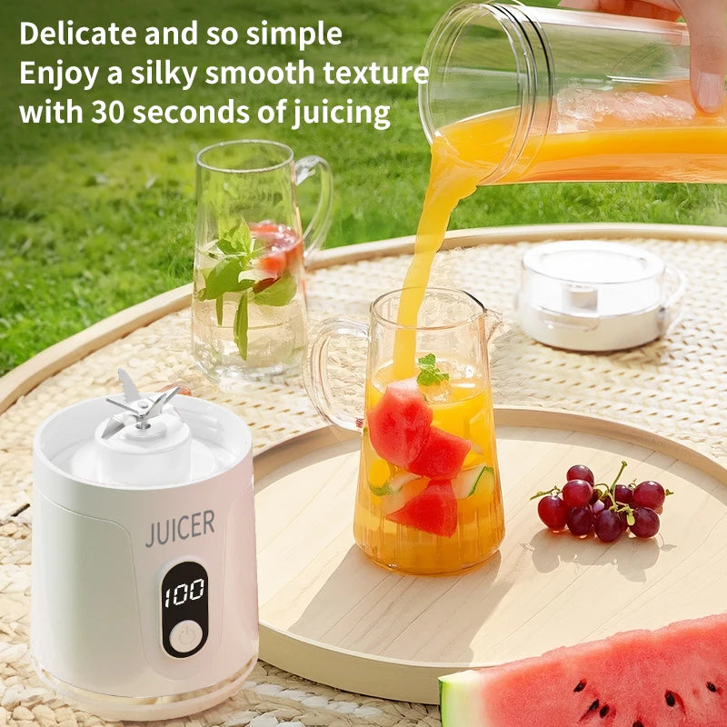 Portable 600ML USB Rechargeable Blender Mini Juicer for Fresh Fruit Smoothies Wireless Personal Fruit Mixer  Machine Kitchen