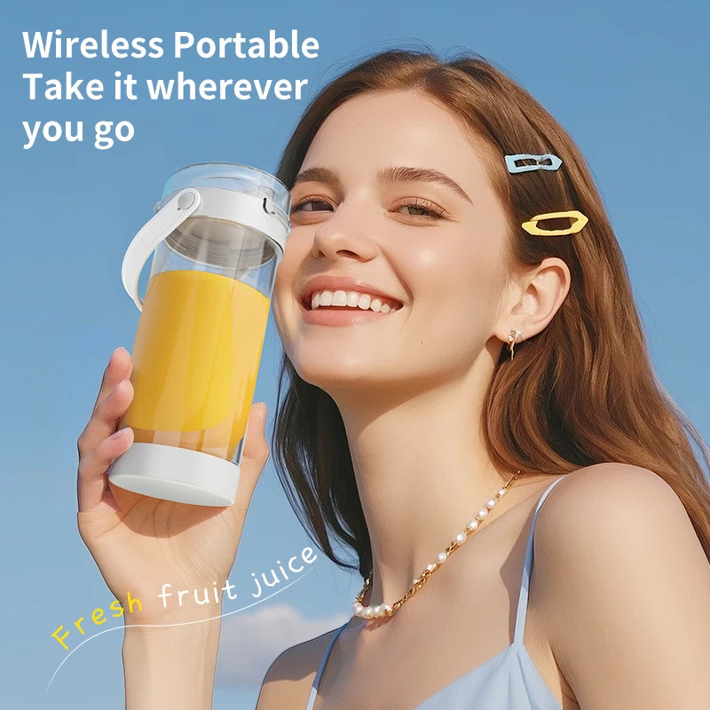 Portable 600ML USB Rechargeable Blender Mini Juicer for Fresh Fruit Smoothies Wireless Personal Fruit Mixer  Machine Kitchen