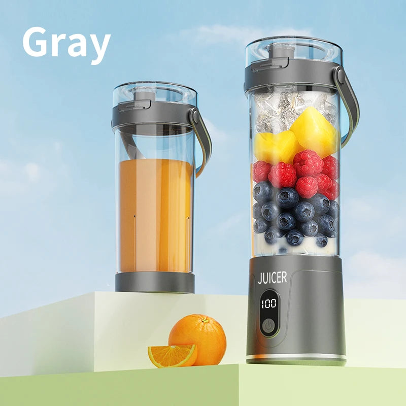 Portable 600ML USB Rechargeable Blender Mini Juicer for Fresh Fruit Smoothies Wireless Personal Fruit Mixer  Machine Kitchen